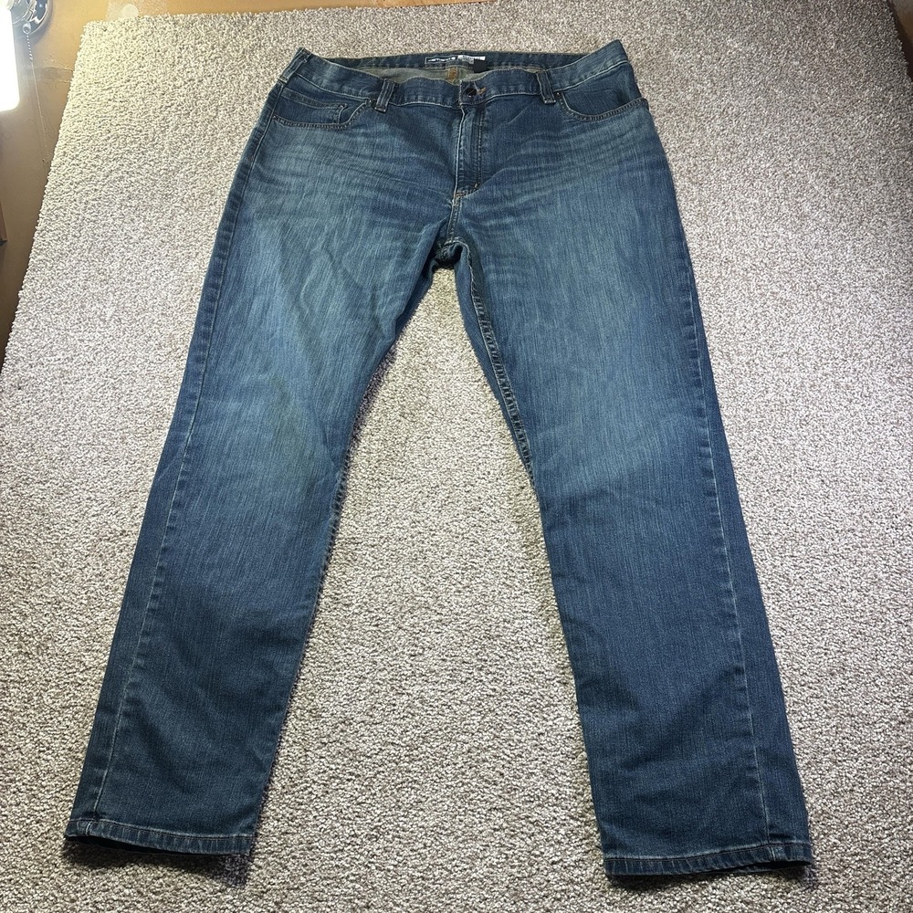 Carhartt Relaxed Fit Jeans Mens 40x32 Blue Medium Wash Straight Denim Workwear - Picture 4 of 10
